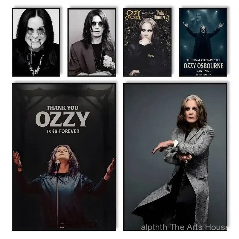 7SSC O-Ozzy Osbourne band ตะกั่วนักร้องโปสเตอร์ HD โปสเตอร์กันน้ําเหมาะสําหรับห้องนั่งเล่นห้องนอนตกแ