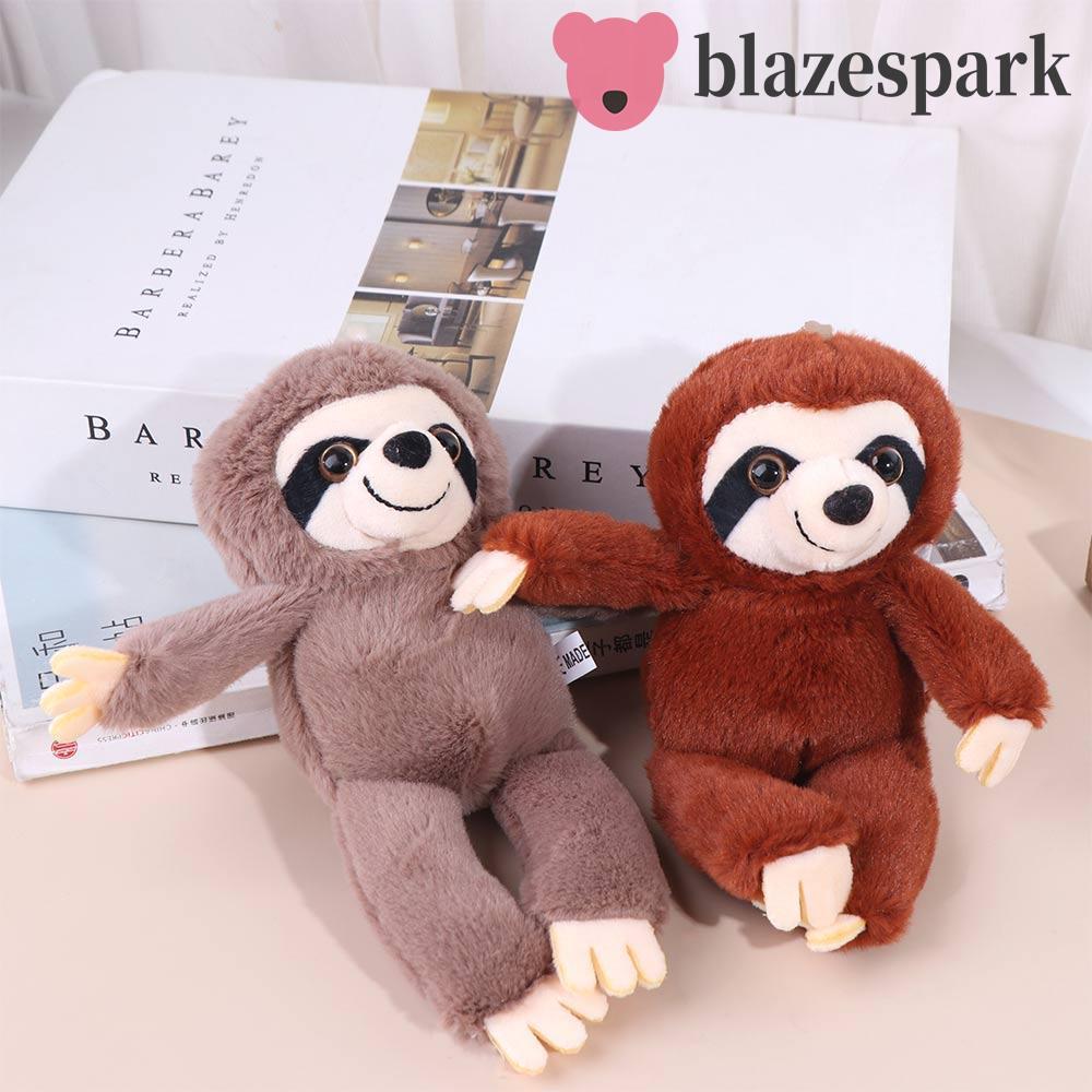 BLAZESPARK Sloth จี้ขนาดเล็ก,ตุ๊กตาสัตว์ตุ๊กตานุ่มพวงกุญแจ Sloth,น่ารักพวงกุญแจจําลองตาโต Sloth ของเ