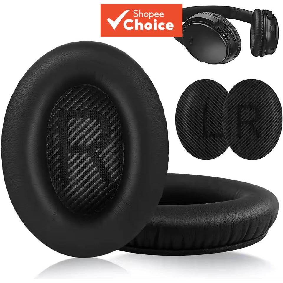 แผ่นรองหูฟังเมมโมรี่โฟมคุณภาพสูง สําหรับ Bose QuietComfort QC35 QC35 II สีดํา นุ่มสบาย