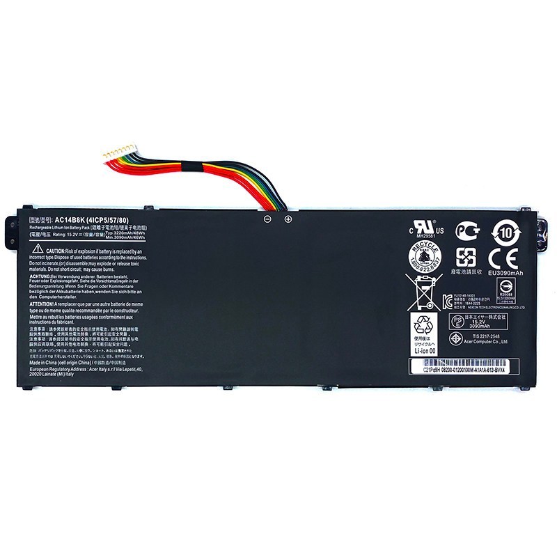 Acer AC14B8K AC14B3K AC14B7K AN515-52 E5-771 ES1-511 R13 V3-112P AN515-51 4ICP5/57/80 15.2V 48WH OEM