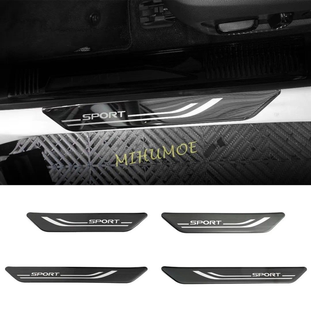 4PCS รถด้านนอกประตู Sill สติกเกอร์สําหรับ 2023-2025 Lexus RX350 RX350h RX450h + RX500h Anti-Scratch 