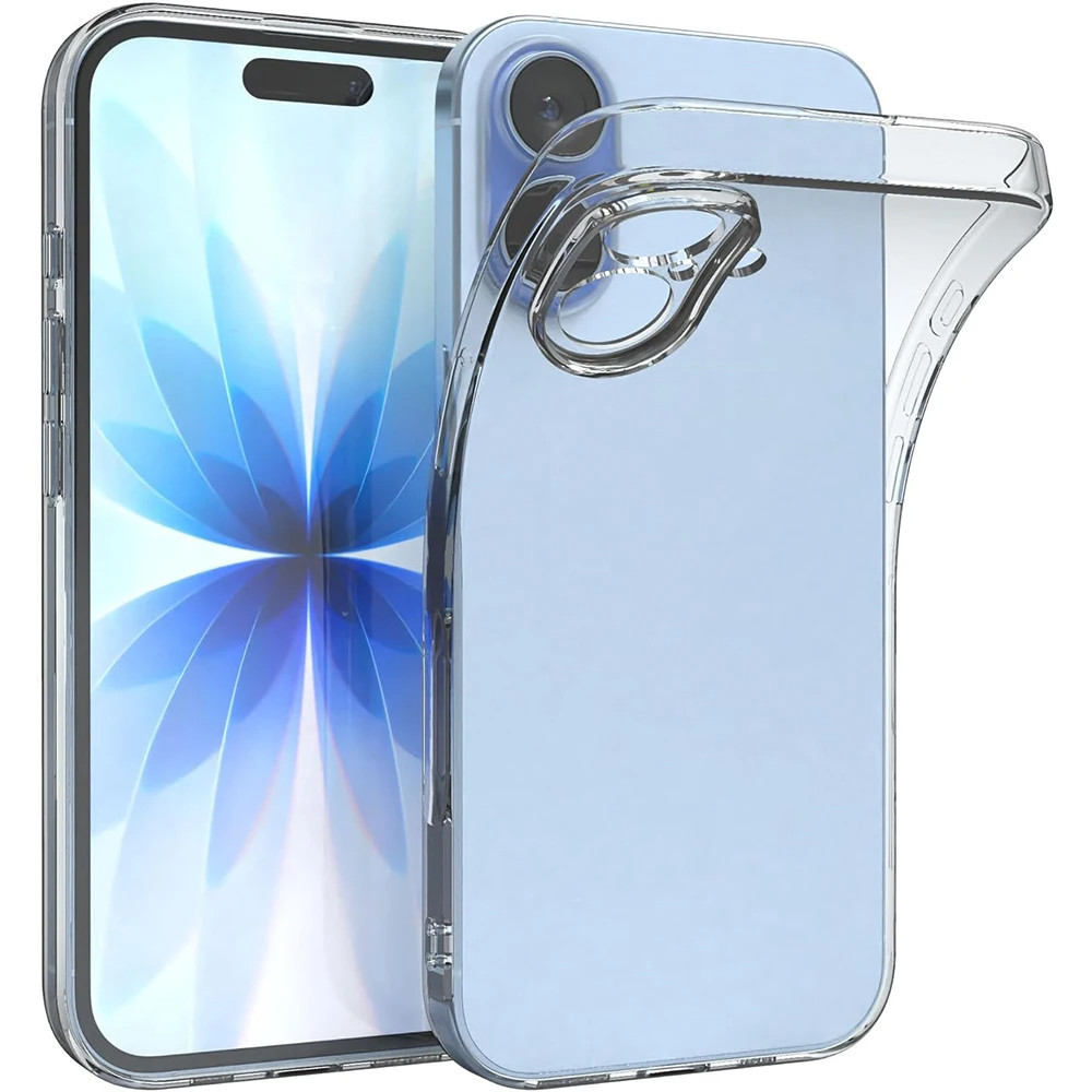 เคสซิลิโคนอ่อนนุ่มบางเฉียบสําหรับiPhone 17 Air 16 16E 15 14 Plus 13 12 Mini 11 Pro Max Clear Shellโปร่งใสกันกระแทก