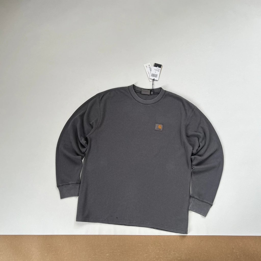 K7N9 Car///tt Vintage, soft, relaxed, and versatile Classic Square Pattern Logo Washed waffle fabric