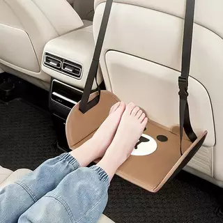 PUCEFP รถ Travel Rest เท้า Pad แบบพกพาเท้า Hammo Long Flight Essentials Office Footrest แขวนปรับอุปกรณ์ตกแต่งภายในรถยนต์