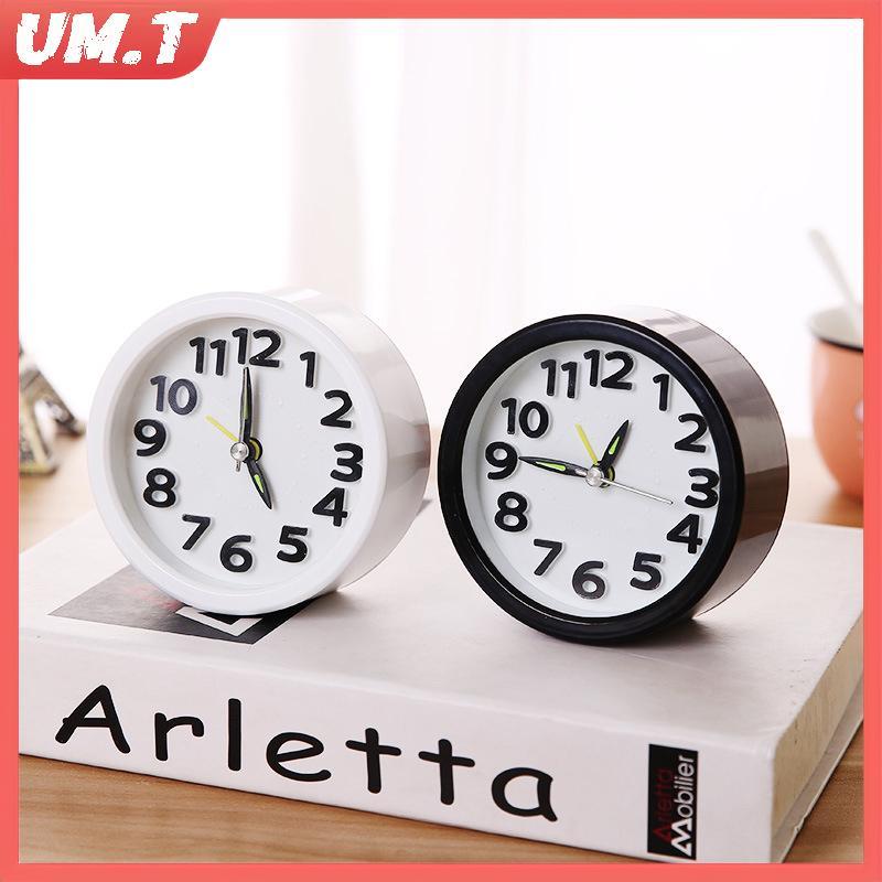 UM.T Square Round Alarm Clo Small Silent Table Alarm Clo Wake Up Clo แบตเตอรี่ขับเคลื่อนแบบพกพา Alar