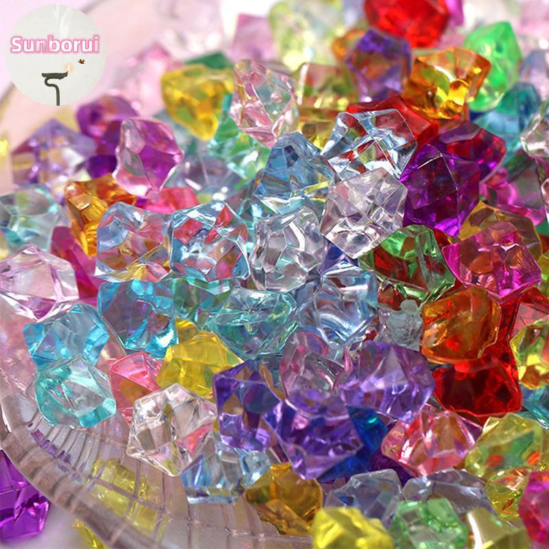 Sunborui 20PCS สุ่มสีสัน ของเล่นเด็กคริสตัล เพชร สำหรับทำอุปกรณ์ประดิษฐ์