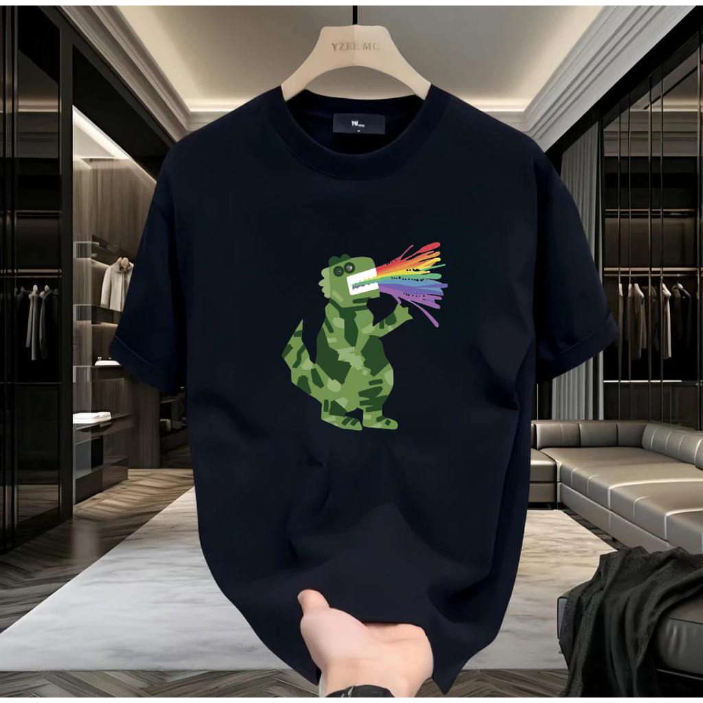 เสื้อรุ่นยุโรปอเมริกันแบรนด์อินเทรนด์รอบคอสไตล์ใหม่ ฮ่า อิน สไตล์ฤดูร้อนสไตล์ใหม่เสื้อ ปลาค็อด สูงสุ