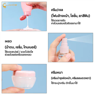 LAKOEMALL ชุดบรรจุขวดสําหรับการเดินทาง เซ็ตขวด 11ชิ้น ชุดขวดรีฟิล สําหรับใส่โลชั่น ขวดโลชั่นแบบพกพา