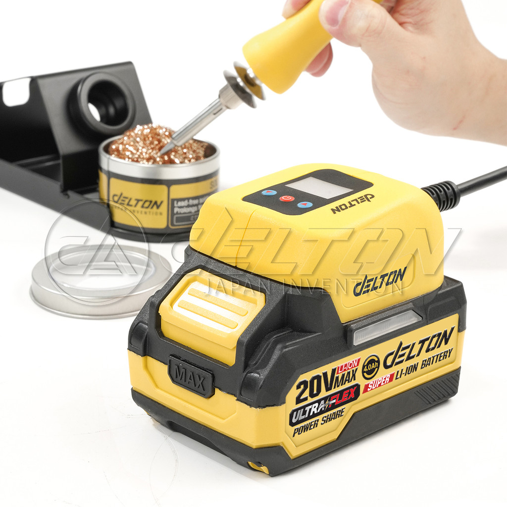 DELTON หัวแร้งบัดกรีไร้สาย 80W ปรับอุณหภูมิได้ 200-460องศา รุ่น SK-605T ใช้งานร่วมกับแบตเตอรี่ UltraFlex และ TURBO FORCE ราคา ถูกที่สุด ดีลบีเคเค แกลเลอรีภาพที่ 7