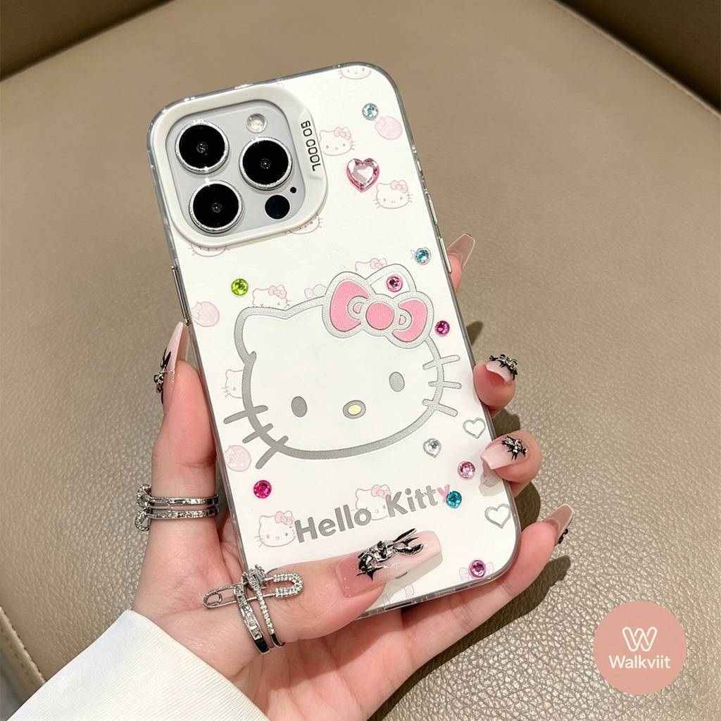 เคส OPPO A54 A57 A58 A60 A76 A52 A16 A17 A18 A3 A31 A35 A38 A3X A5i A6X A15 A3s ลาย Hello Kitty คริสตัลสวย น่ารัก อินส์ ราคา ถูกที่สุด ดีลบีเคเค แกลเลอรีภาพที่ 3