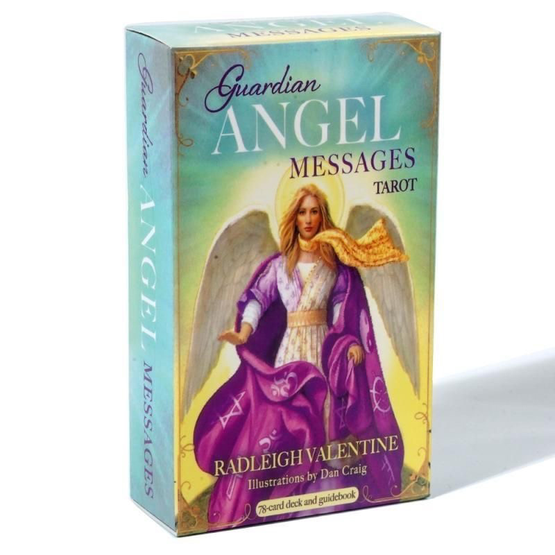 Guardian Angel ข้อความ Tarot Deck โดย Radleigh Valentine - 78 การ์ดพร้อมสมุดคู่มือ, ไพ่ทาโรต์ Angeli