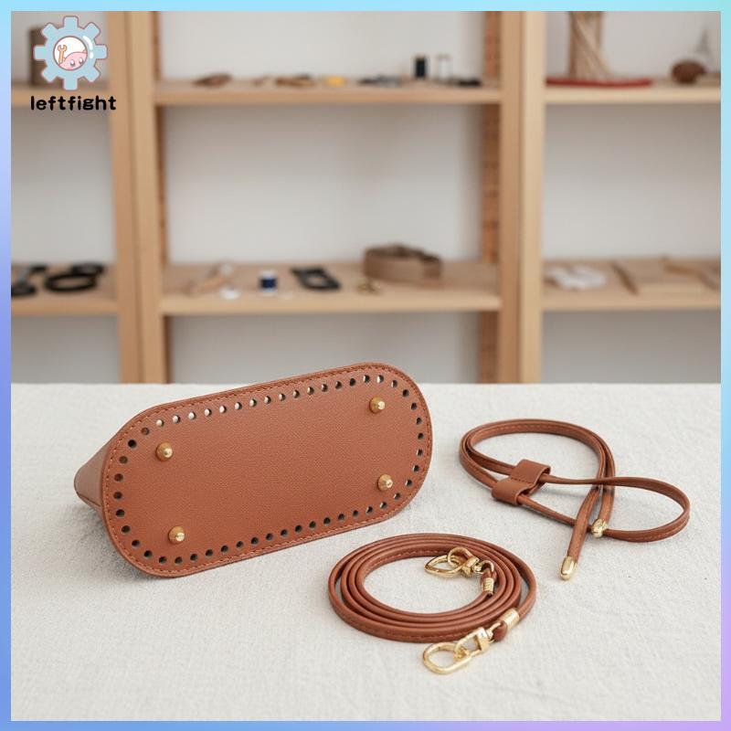 LEFT PU หนัง Buet กระเป๋า DIY ชุดกระเป๋าฐานโซ่โลหะและสายคล้องไหล่ปรับได้สําหรับ Handmade กระเป๋าถือแฟชั่นผู้หญิง GHT