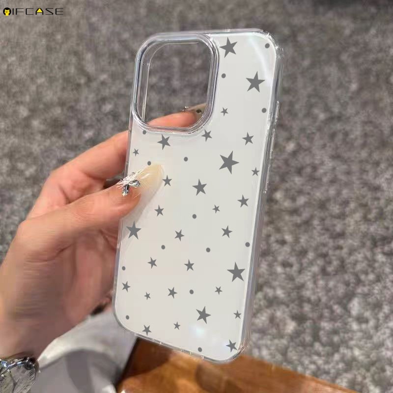 สําหรับ Xiaomi 17 15 15T Civi 5 Poco F8 X7 Pro Max Ultra F7 C85 C71 M7 Plus Xiaomi17 Xiaomi15T 4G 5G เคสโทรศัพท์ Simple สีเทาดาว Polka Dot น่ารัก Elegant สีขาวกรณีฝาครอบ
