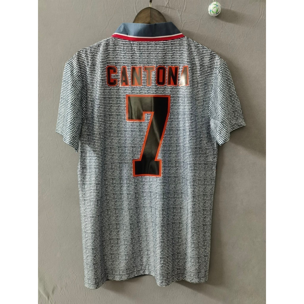 S-XXL 94-96 Ma-nch-e-st-er United CANTONA Custom Jersey MU Retro Football T-shirt - Terry66-S8