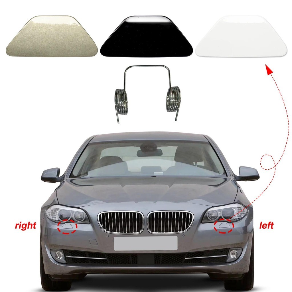 กันชนหน้าไฟหน้าเครื่องซักผ้าฝาครอบไฟหน้า Jet สเปรย์สําหรับ BMW 5 F10 F18 อุปกรณ์เสริม 2011 2012 2013