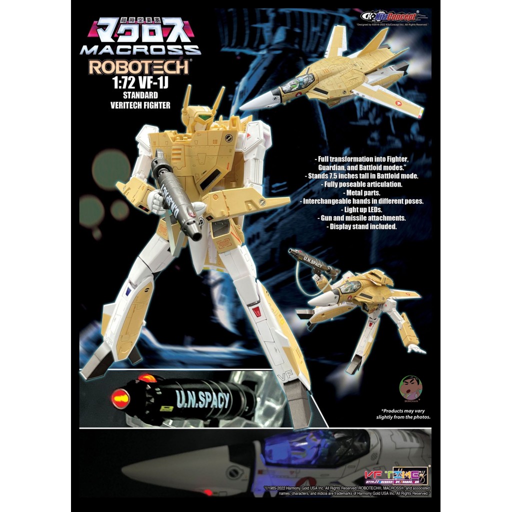 Kitzconcept Macross VF-1J Standard Veritech Fighter 1/72 Action Figure
