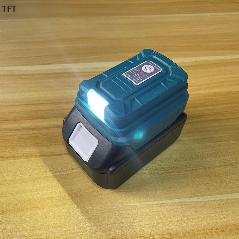 (FTT) ตัวแปลงพาวเวอร์แบงค์สำหรับ Makita 18V พร้อมอะแดปเตอร์แบตเตอรี่ USB คู่เครื่องมือชาร์จเร็วใหม่