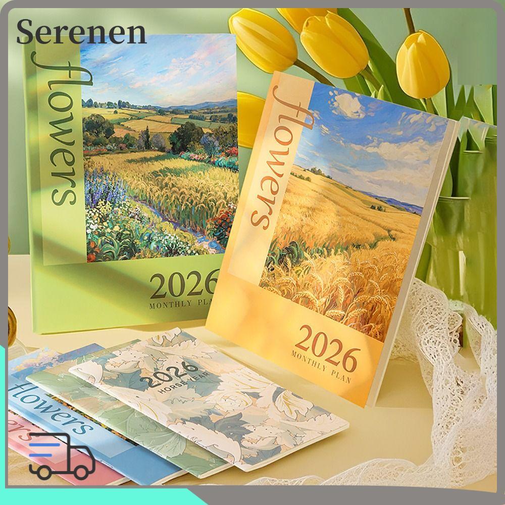 SERENEN 2026 Schedules Notebook, A4 A5 Learning Plan Planner Notebook, ประสิทธิภาพการทํางานแบบพกพา 2