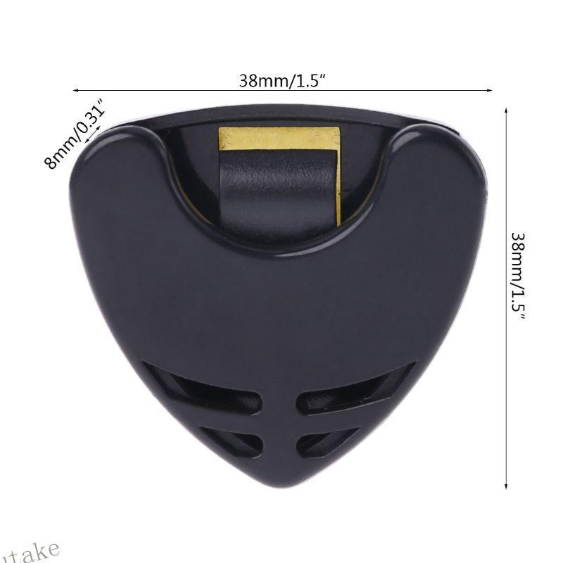 UKI 1 ชิ้นกีตาร์ Pick Holder พลาสติก Plectrum สําหรับกรณี Mediator Quick Storage Self Ad