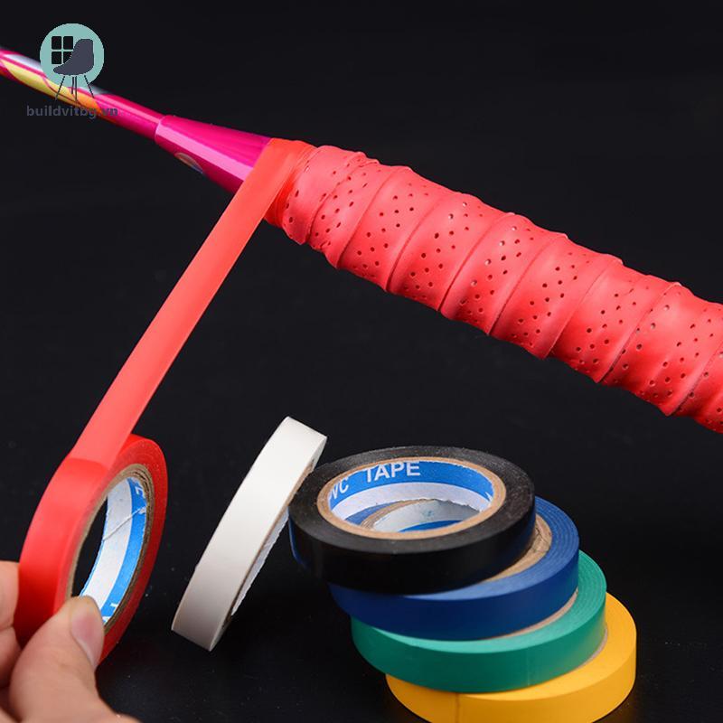 Bg 1/5 ชิ้น Multicolor Sweat Band เทปปิดผนึกไม้แบดมินตัน Anti-SLIP Sweatband Fixing Stripe Anti-SLIP