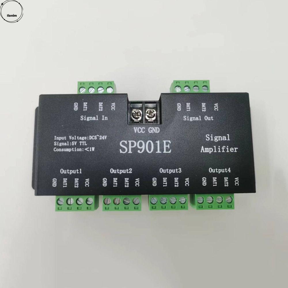 ILONIM SP901E เครื่องขยายสัญญาณ, DC12-24V LED Pixel Strip Light Strip Repeater, แอดเดรสที่ตั้งโปรแกร