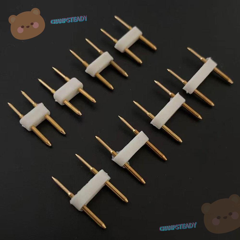 CHAMPSTEADY Connector, 2 Pin 3Pin Gold LED Strip Connector, แบบพกพา 6 มม. 7 มม. 8 มม. 9 มม. 10 มม.ทอ