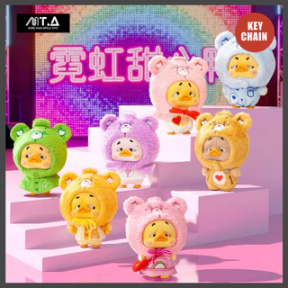 พร้อมส่ง🇹🇭 MTA. UpsetDuck Care Bears Neon Sweetheart Duck Pocket Keychain Blind Box กล่องสุ่ม 💯 ของแท้（กด6ชิ้น=1box）