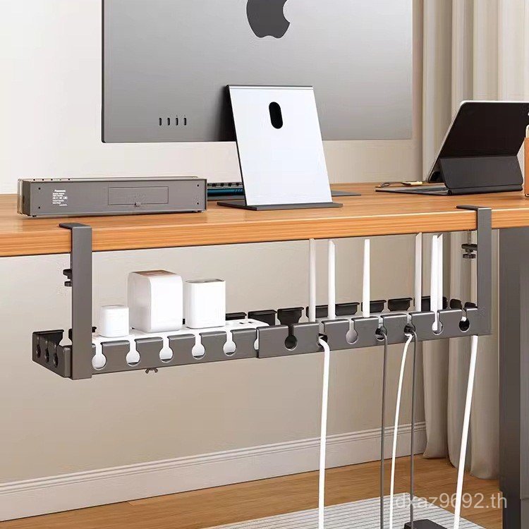 Plug-In Rack Wire การเจาะฟรี Tidy-up Rack โต๊ะมัลติฟังก์ชั่นคงที่สาย Organizer ภายใต้เคาน์เตอร์สายเค