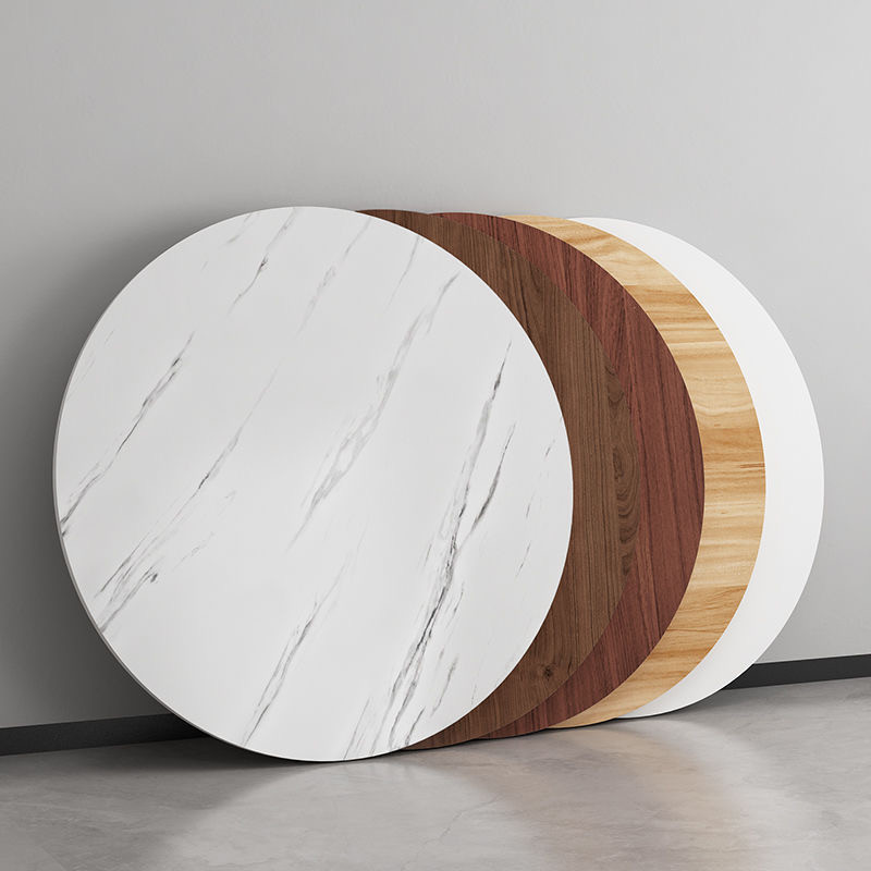 Large Round Table Rotating Dining Table Top 50-120cm Dining Table Wooden Desktop Household Garden Ta