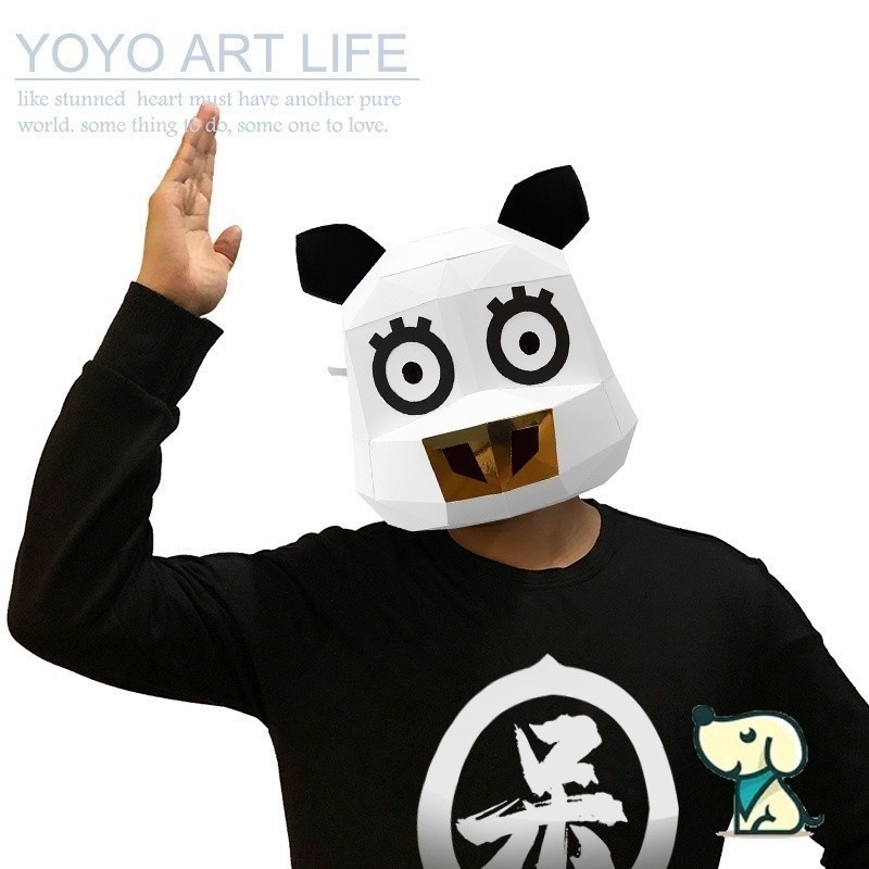 Dada DK2 Z1 กระดาษน่ารักหมูกระดาษสัตว์หมวกสร้างสรรค์เด็ก Handmade diy Origami หน้ากากนักเรียน Perfor