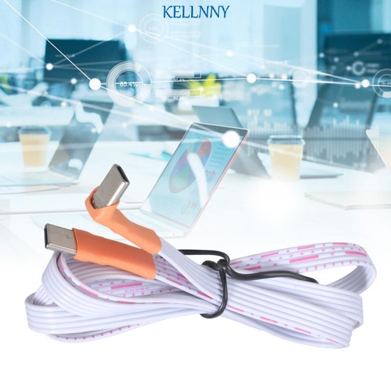 Kelln แท็บเล็ตแบน USB C ชายกับชายสาย 5V 2A Fast Charging Space Saving Solution