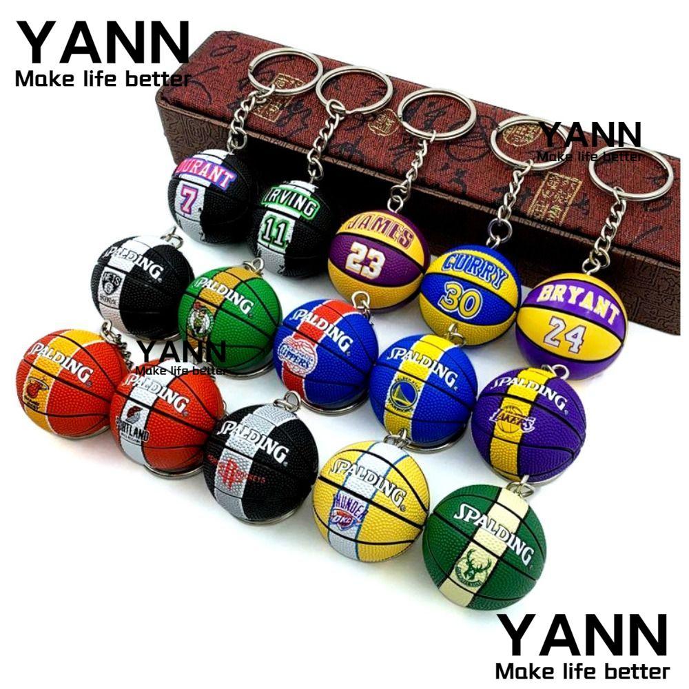 ยัน พวงกุญแจบาสเกตบอล,พีวีซีพลาสติก หลากสี พวงกุญแจพร้อมจี้, เครื่องประดับแฟชั่นบาสเกตบอลดาวไอดอลชื่อ