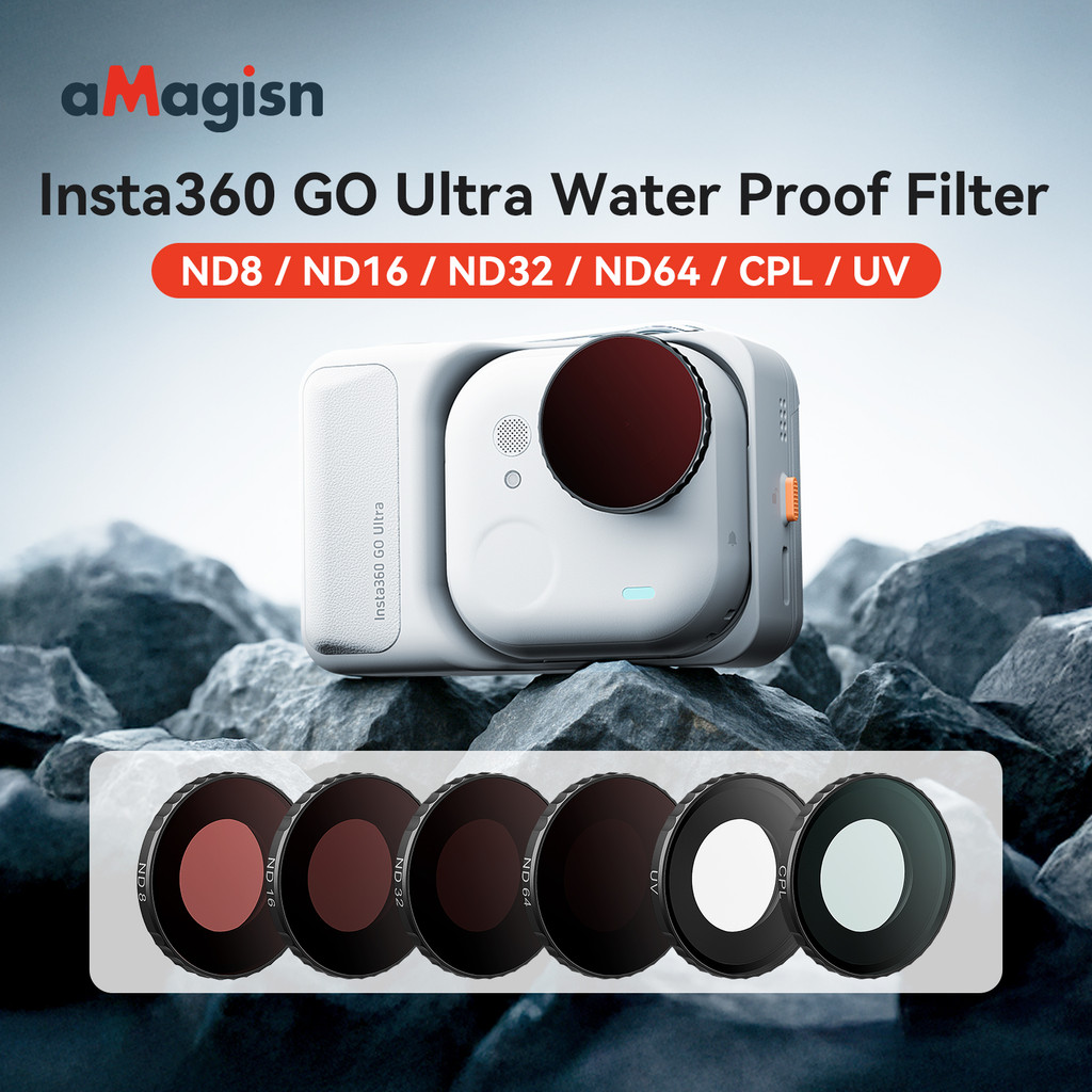 AMagisn CPL ND UV ตัวกรองกันน้ํา Optical Glass Vignetting-ตัวกรองเลนส์ฟรีสําหรับ Insta360 Go Ultra Action อุปกรณ์เสริมสําหรับกล้อง