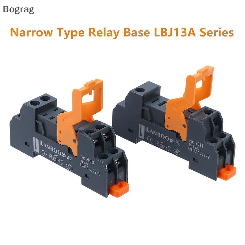 [Bogr] N ประเภทรีเลย์ฐาน LBJ13A Series Precision Manufacturing 5Pin 8Pin 2NO2NC สําหรับ DC12V/24V/48