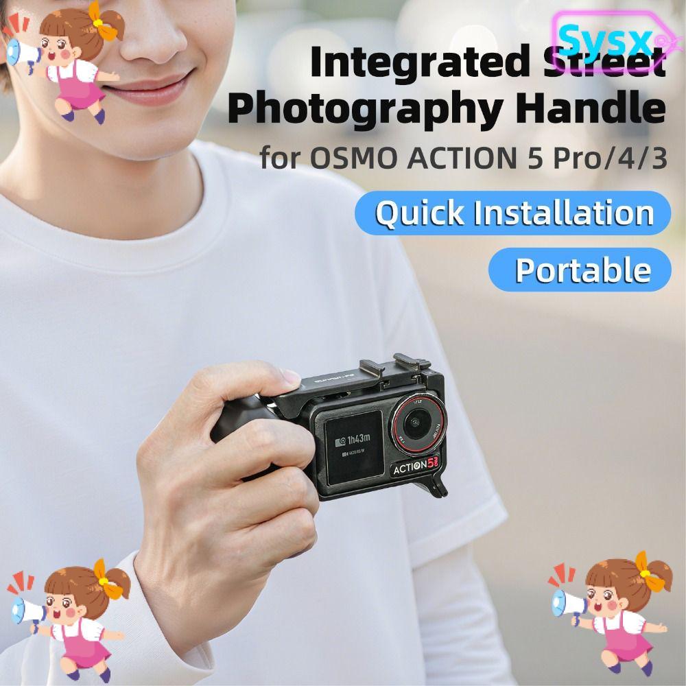SYSX Xplorer Grip Kit กรอบกล้อง,พลาสติก Quick Release กล้อง Grip Handle,รองเท้าเย็นน้ําหนักเบาปุ่มชั