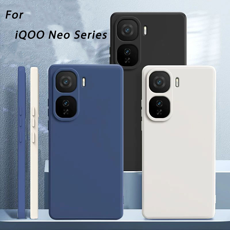 เคสกำมะหยี่ขอบเหลี่ยม เคสซิลิโคน VIVO iQOO Neo 10 9 9s 8 7 6 5 5s 3 Pro Plus SE Pro+ 4G 5G 2025 2026 Neo10 Neo9 Neo8 Neo7 Neo6 Neo5 Neo3