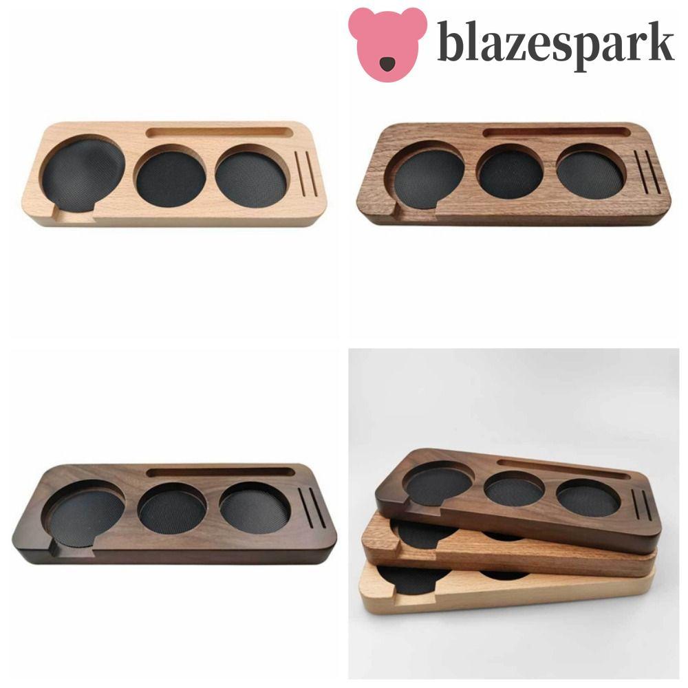 BLAZESPARK กาแฟ Tamping Station, ไม้ 51/58 มม.Tamping Station Holder, Multifunctional Reusable ทนทาน