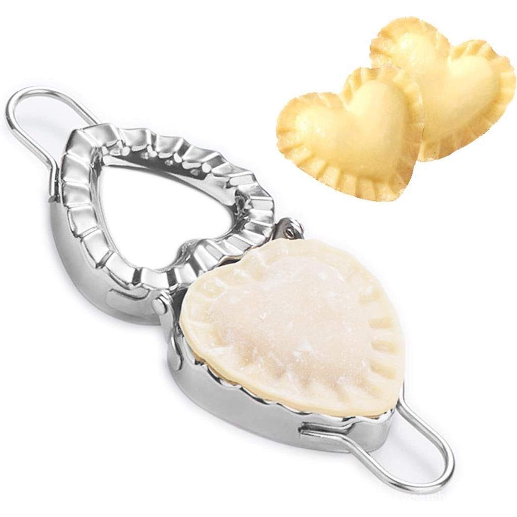 แม่พิมพ์ Ravioli รูปหัวใจ Pierogi Dumpling Maker, สแตนเลส Goya Empanada กดแม่พิมพ์, Ravioli Mould Cr