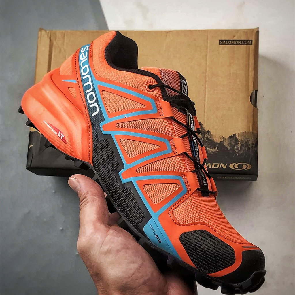 รองเท้า SALOMON Speedcross 4 สําหรับผู้ชาย ออกแบบมาสําหรับการเดินป่าและวิ่งบนภูเขา ยึดเกาะแรงแม้กับพ