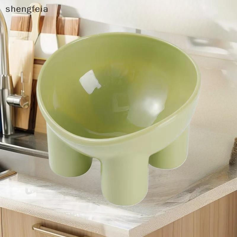 [SFI] ชามแมวยกระดับพร้อมขาตั้ง - อาหารสัตว์เลี้ยงพลาสติกที่ทนทานและจานน้ํา, การให้อาหารที่คอที่ทันสม