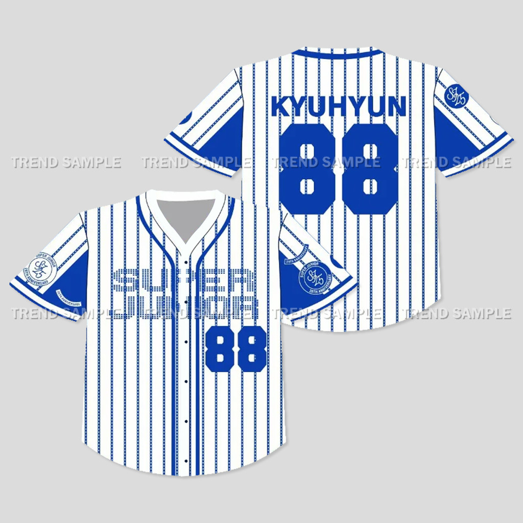 KPOP SUPER JUNIOR ครบรอบ 20 ปี TOUR <SUPER SHOW 10> Merch เบสบอล Jersey เสื้อยืด Unisex Plus ขนาดวินเทจแฟชั่นหลวมเสื้อพิมพ์ Tee - รูปที่ 2