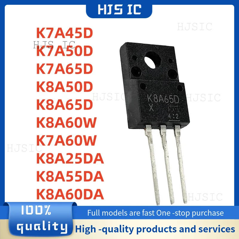 5PCS K7A45D K7A50D K7A65D K8A50D K8A65D K8A60W K7A60W K8A25DA K8A55DA K8A60DA K8A60F ทรานซิสเตอร์-22