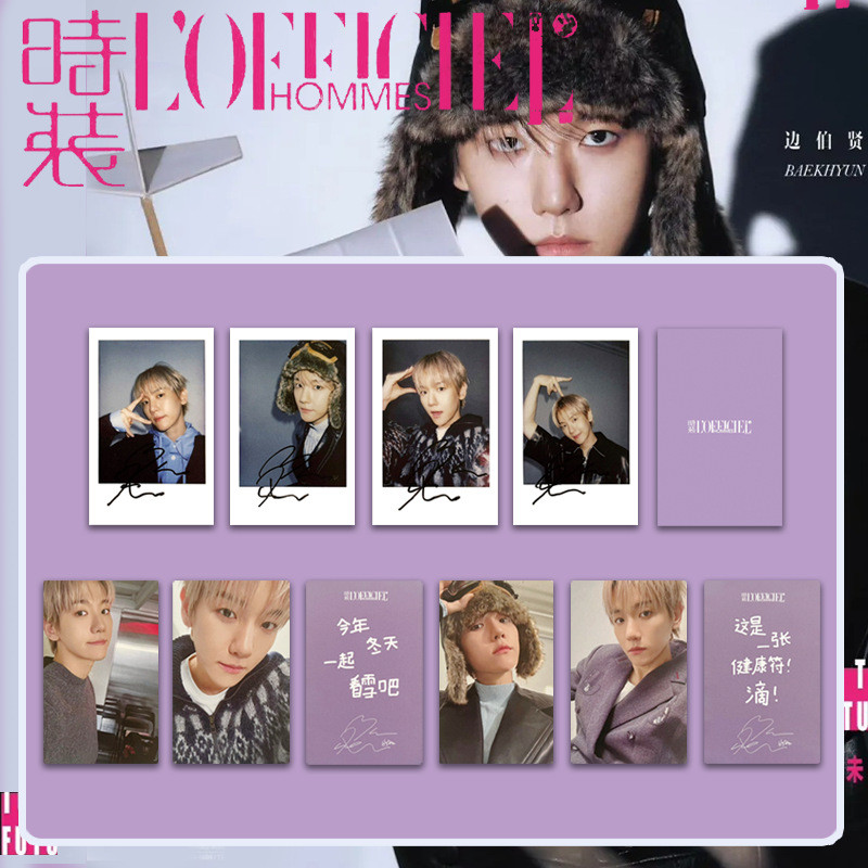 4-9 ชิ้น EXO BAEKHYUN Essence of Reverie การ์ด Lomo Oh Se Hun Chanyeol LAY UPSIDE DOWN KAI รอบน Me S