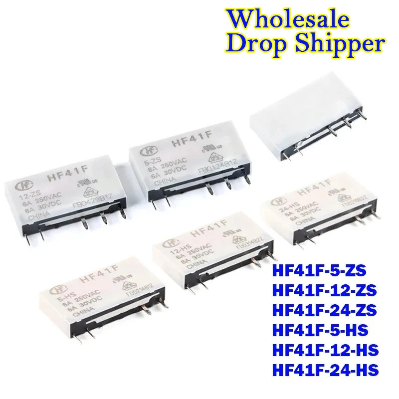 10 ชิ้น HF41F-24-ZS HF41F-12-ZS HF41F-5-ZS HF41F-5-HS HF41F-12-HS HF41F-24-HS รีเลย์อุตสาหกรรม Submi