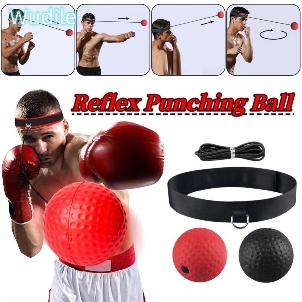 WUDILE Reflex Punching Ball ขนาด 25g พัฒนาทักษะมวยและปฏิกิริยา ทำจากPU แบบพกพา มาพร้อมแถบคาดศีรษะ