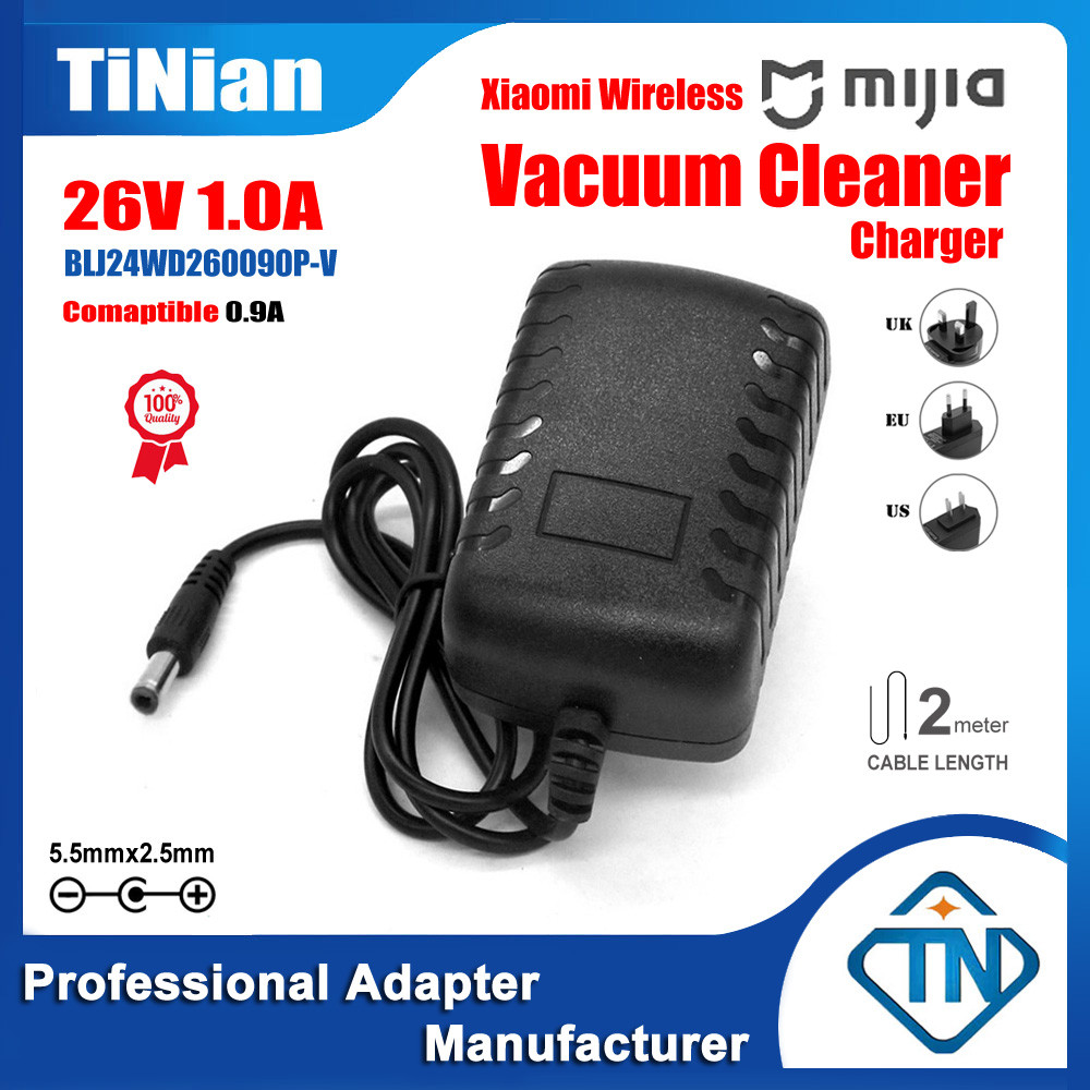 26V 1A ใช้งานร่วมกับ 0.9A AC/DC Adapter Charger สําหรับ Xiaomi Truclean W10 Pro B302GL Mijia G11 MJWXCQ05XYHW เครื่องดูดฝุ่นไร้สาย