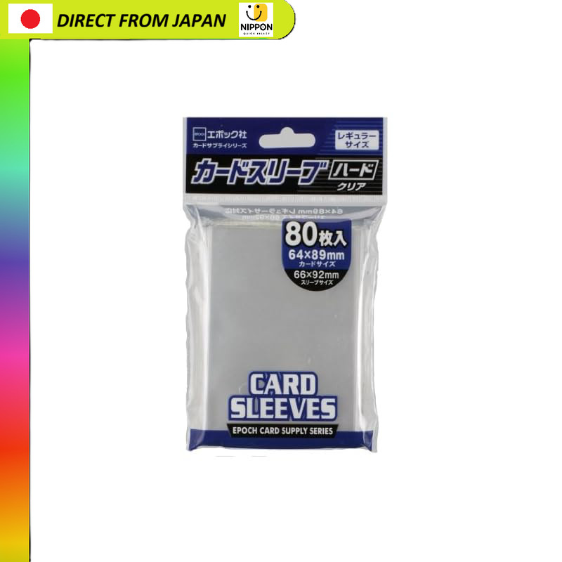 【From Japan】
Epoch Card Sleeves Plastic Regular Size 66x92mm (Fits Size 64x89mm) 80 Pieces Hard 0.09