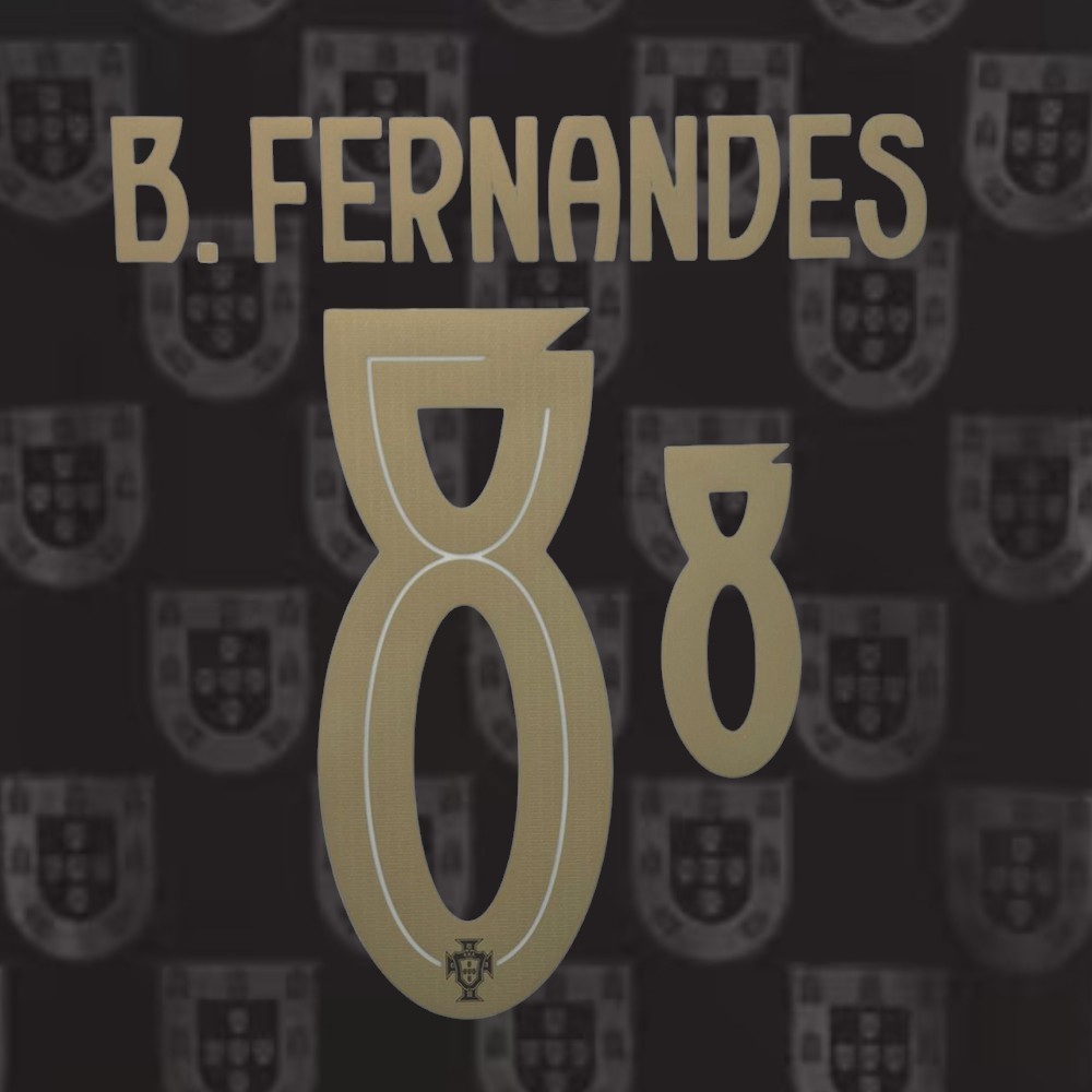 OFFICIAL B.FERNANDES 8 2025 Portugal Black Special Edition Eusebio Print
