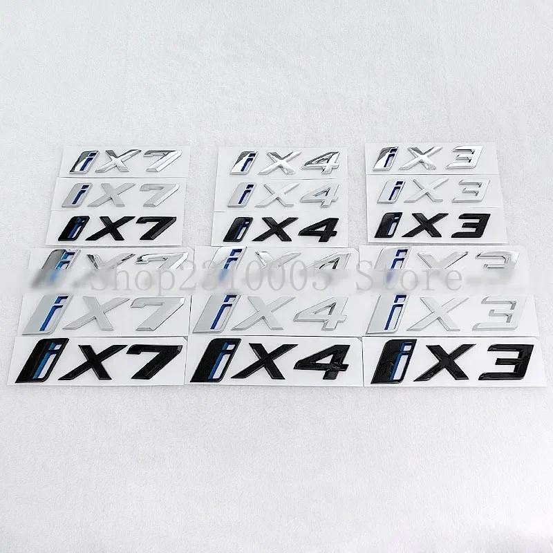 I i3 i4 i7 iX3 iX4 iX7 ABS สัญลักษณ์รถสําหรับ BMW Trunk รุ่นป้ายป้ายโลโก้รถยนต์ไฟฟ้า Chrome Matte Si