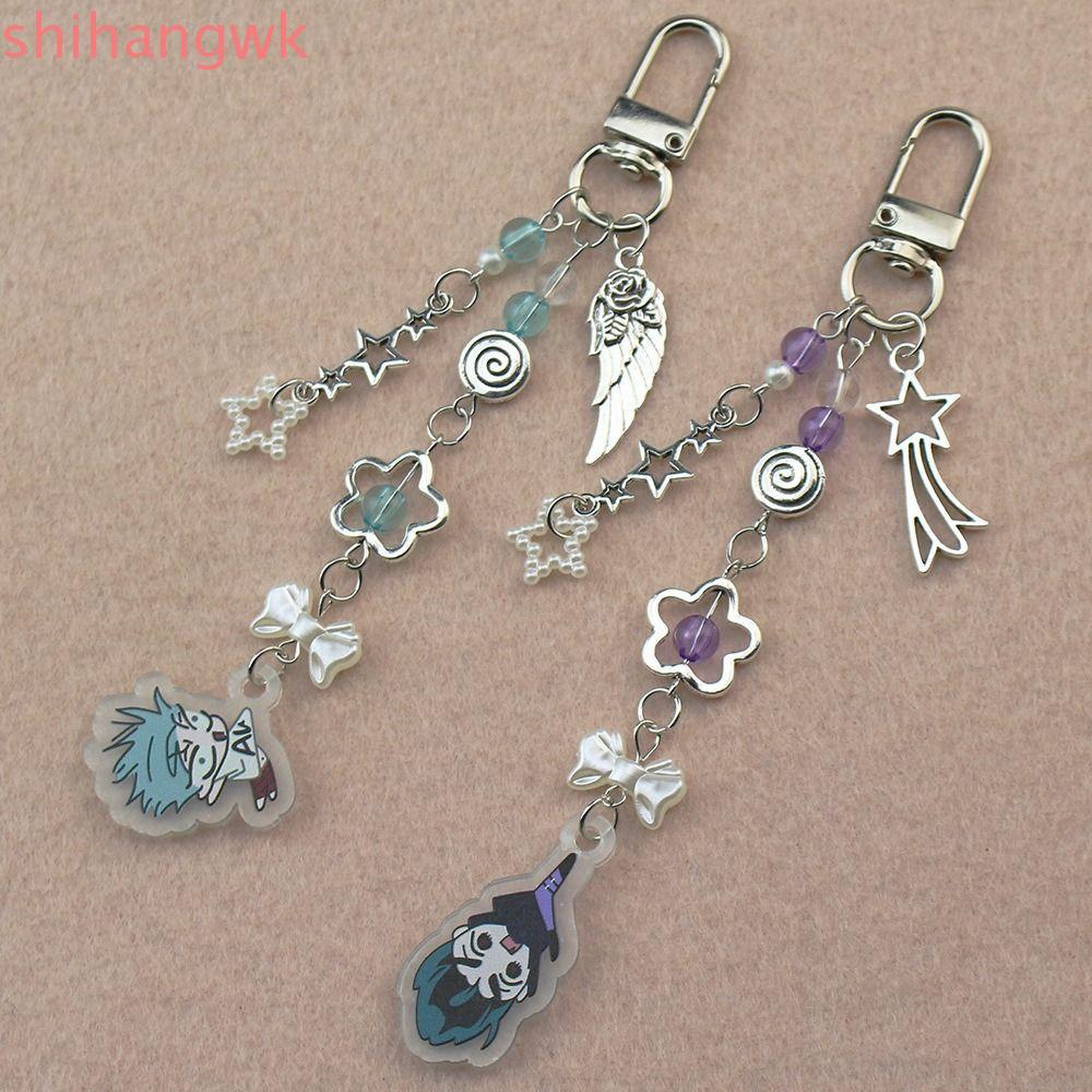 SHIHANGW Till Ivan จี้, โบว์หัวใจอะนิเมะอุปกรณ์ต่อพ่วง Alien Stage พวงกุญแจ, แฟชั่นลูกปัดโทรศัพท์ Ch